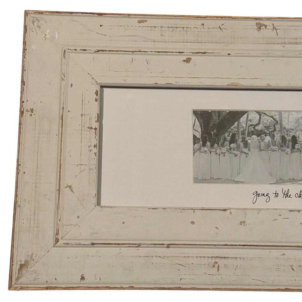 Going to the Chapel Distressed Rustic Wedding Photo Frame 11.5 x 16.5
